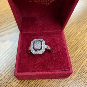 Elegant Silver halo ring